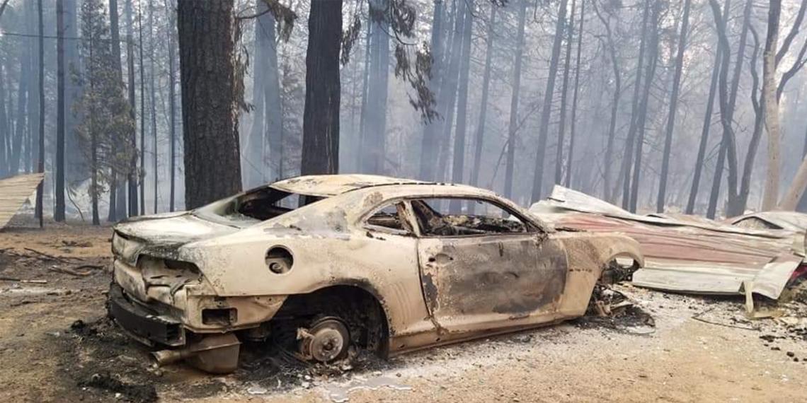 burnt our car in Paradise California