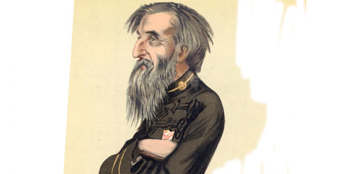 a caricature of William Booth published by the British magazine Vanity Fair in November 1882